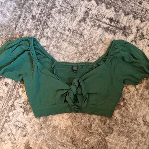 Wild Fable Cropped Green Top